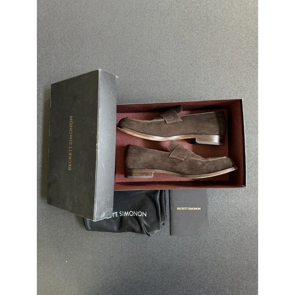 Beckett Simonon Loafer Mens Size 11 Brown Cohen Leather Penny Casual Dress Shoes